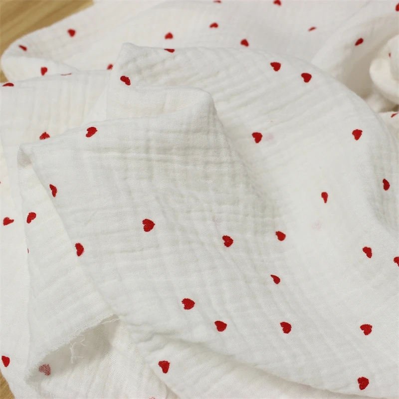 Baby Clothing For Sleep - Kain Katun Bayi Bermotif Hati Merah