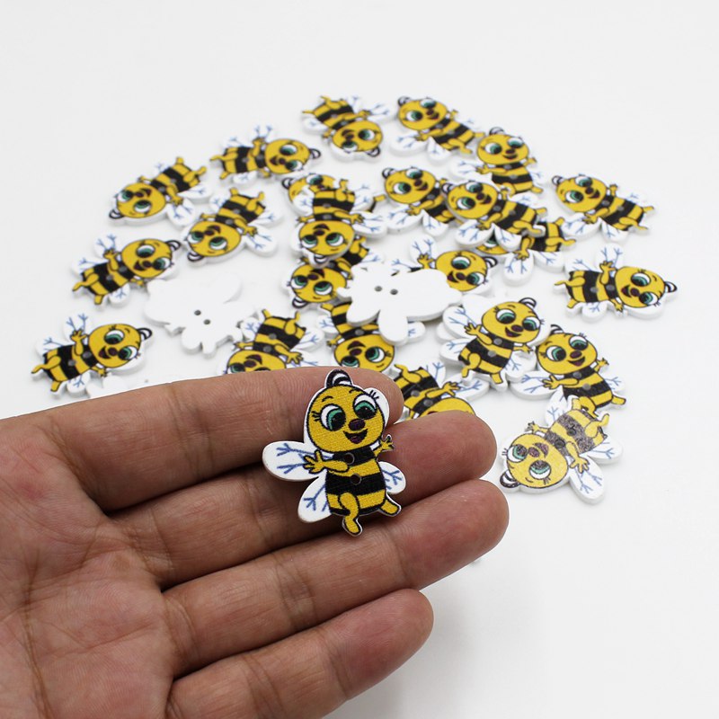 Baby X Clothing - 50 Buah Kancing Kartun Campuran Baru