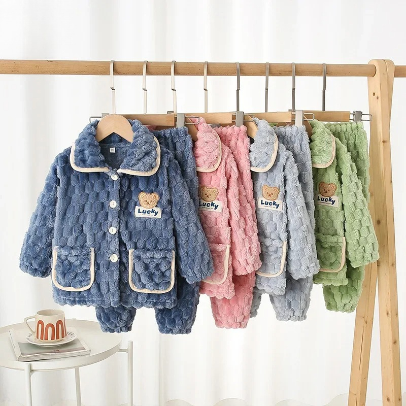 Baby Clothing For Sleep - Piyama Tebal Flanel Musim Gugur Musim
