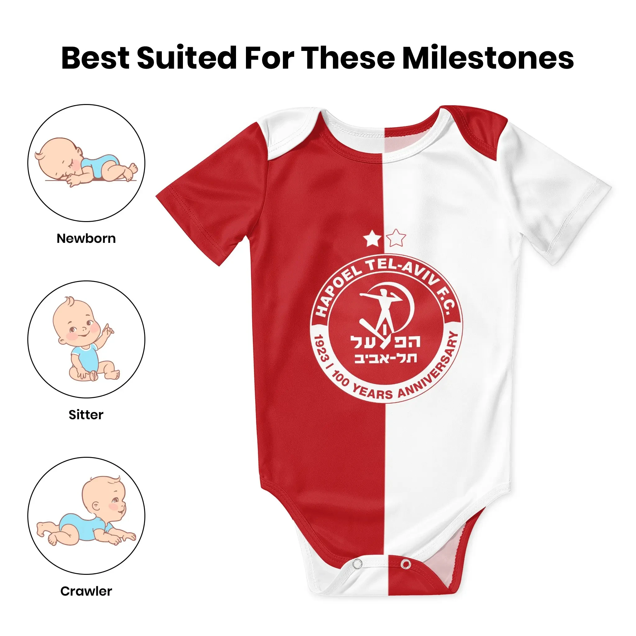 Hapoel Tel Aviv Bodysuit Bayi  - Baby Clothing Brand ulasan dan harga