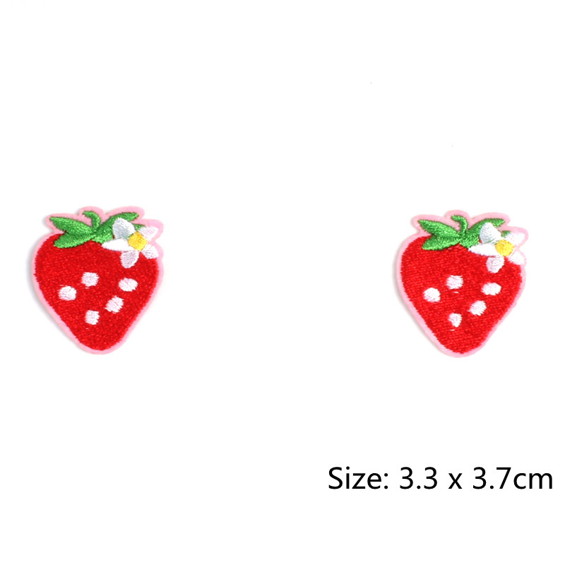 10 Buah Kartun Stroberi Patch  - Baby X Clothing ulasan dan harga