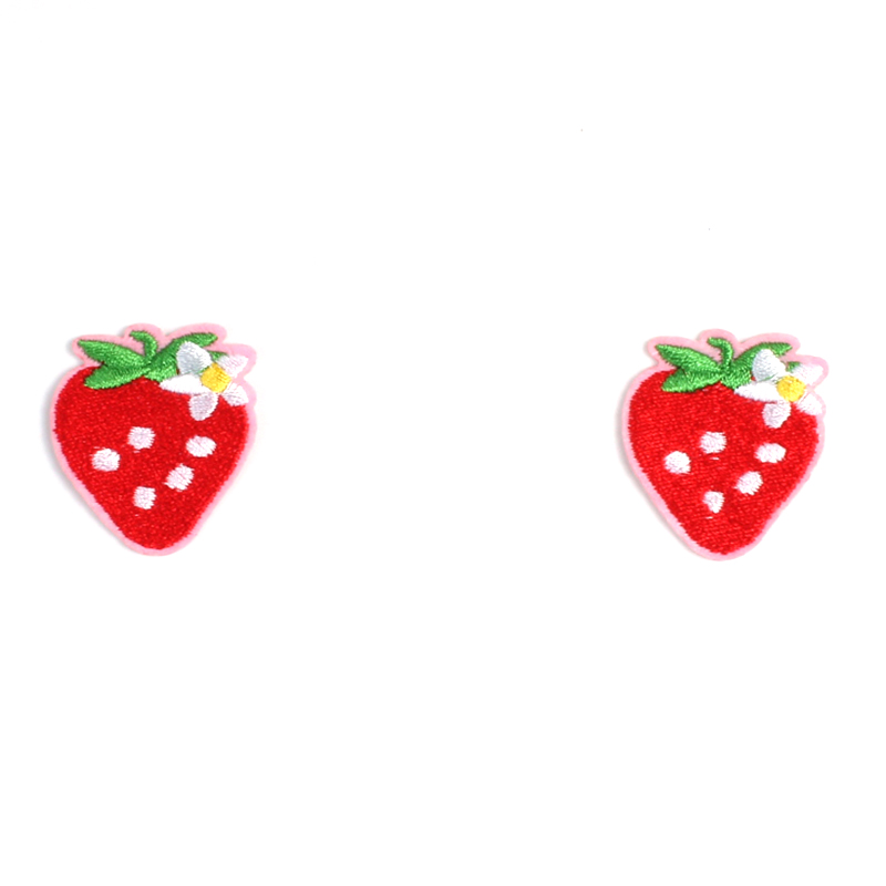 10 Buah Kartun Stroberi Patch  - Baby X Clothing ulasan dan harga