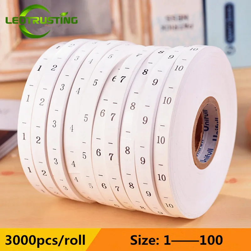 3000 Buah/Rol Label Ukuran Nom - Baby Clothing Tags ulasan dan harga